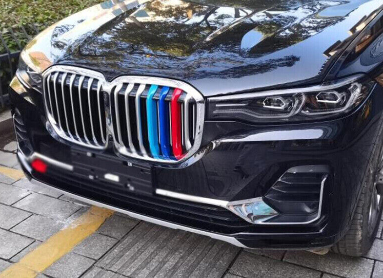 for BMW X7 2019-2021 Three M-Color Front Center Mesh Grille Grill Strip Cover 3p