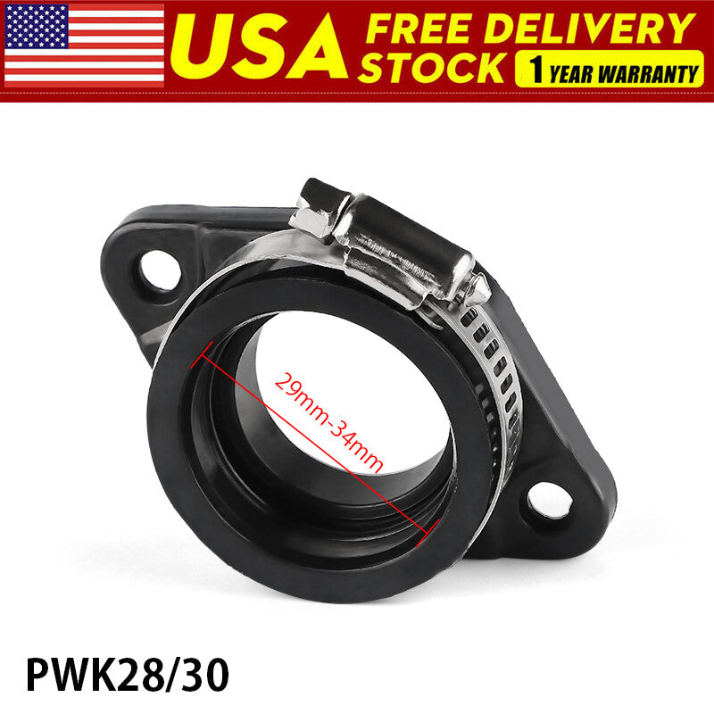 PWK 28mm 30mm Carburetor Intake Manifold Adapter Carb Pipe Boot ATV Dirt Bike