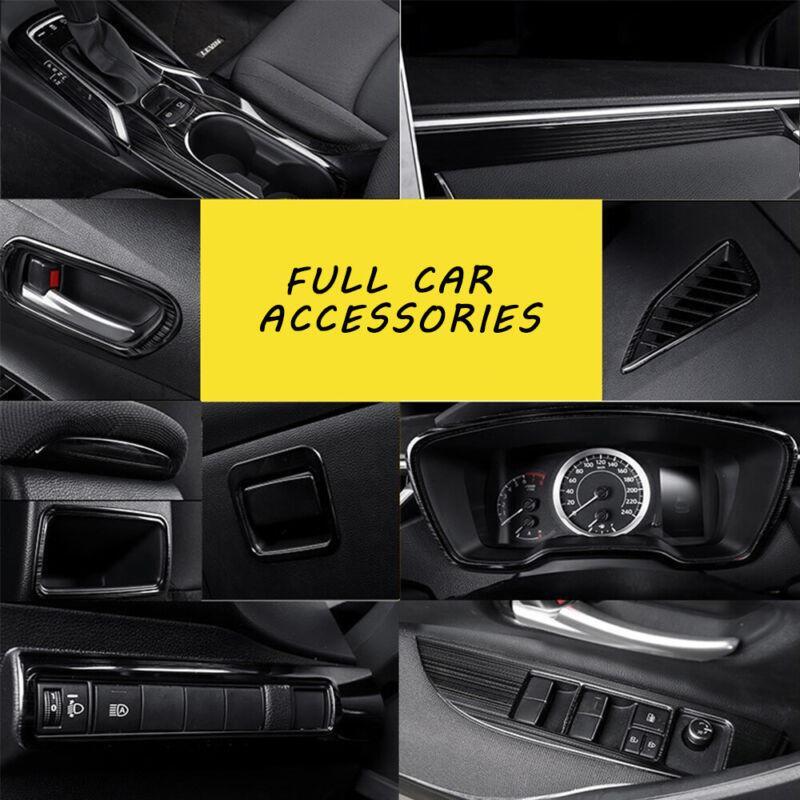 for Toyota for Corolla 2019-2022 Black Titanium Middle Console Water Cup Frame Trim