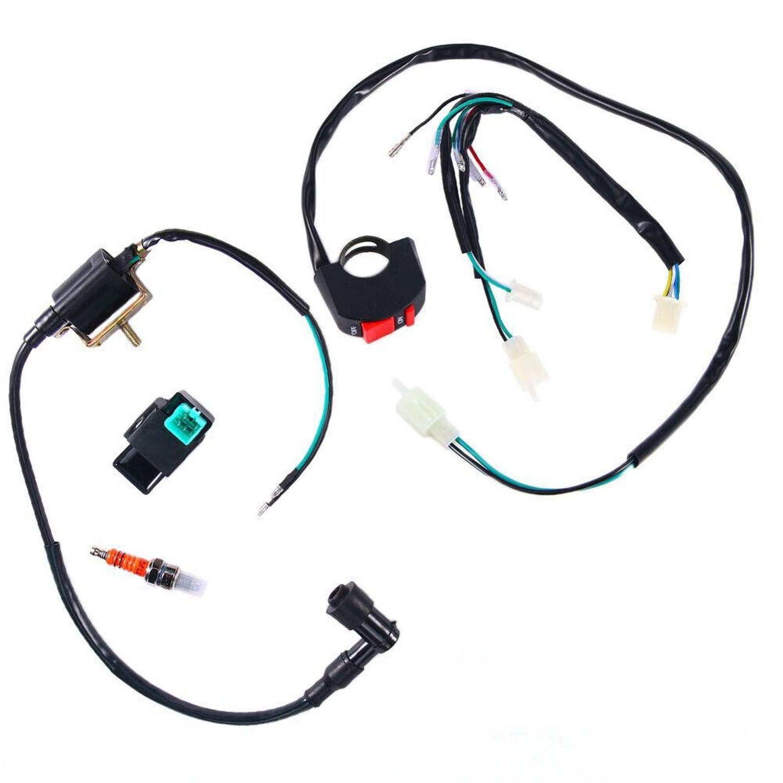 Ignition Coil Harness Kill Switch CDI Spark Plug For 110CC 125CC 140CC Dirt Bike