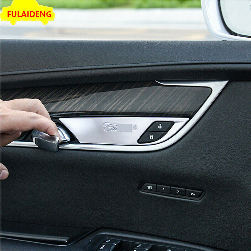 for Cadillac XT5 2016-2021 Silver Interior Door Handle Bowl Cover Stickers Trim