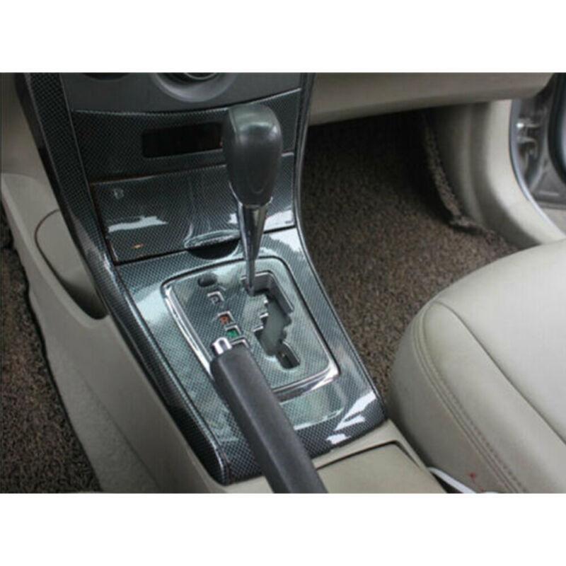 for Toyota for Corolla 2007-2013 Carbon Fiber Central Console Gear Shift Cover Trim
