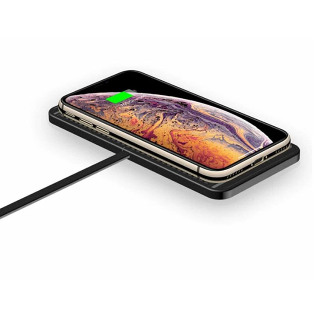 Wireless Charger Dock Fast Phone Charging Station Stand Pad Anti-slip Mat Black