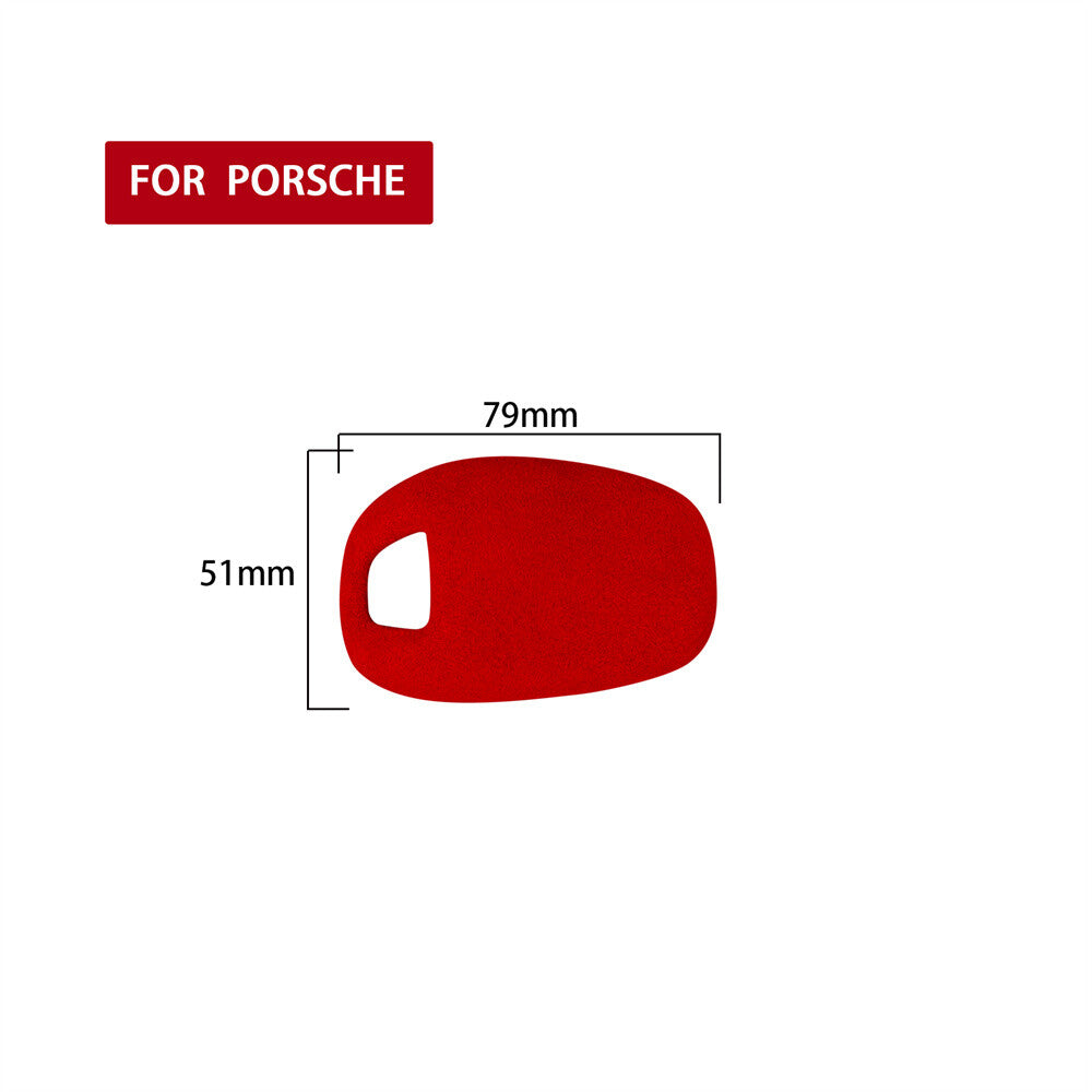 Suede Wine Red Car Gear Shift Knob Trim for Porsche for Panamera 2017-23 Accessories
