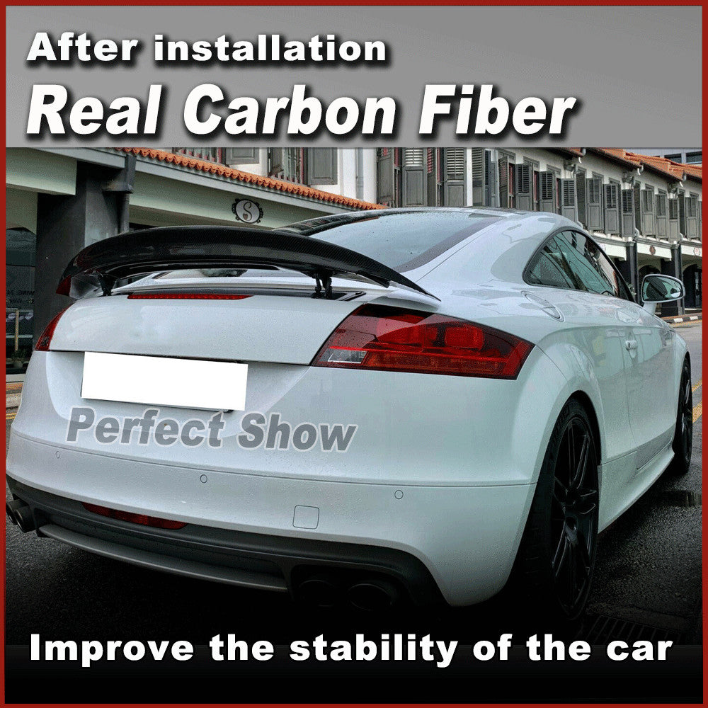 Carbon Fiber Rear Trunk Spoiler Boot Lip Wing for AUDI 8J TT TTS MK2 2-D 2008-14