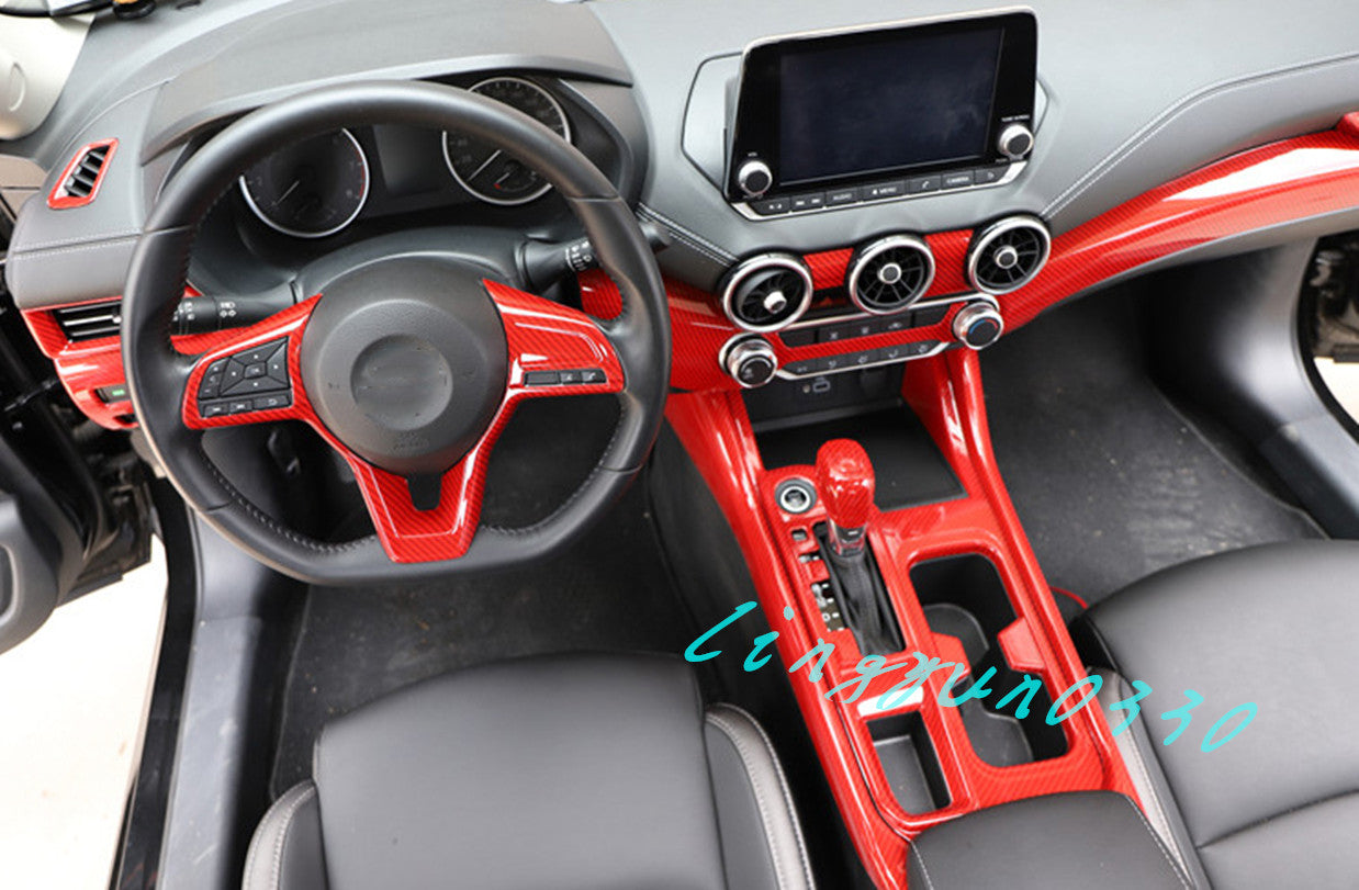 20x Red Carbon Fiber Interior Decoration Of The Trim for Nissan Sentra 2020-2023