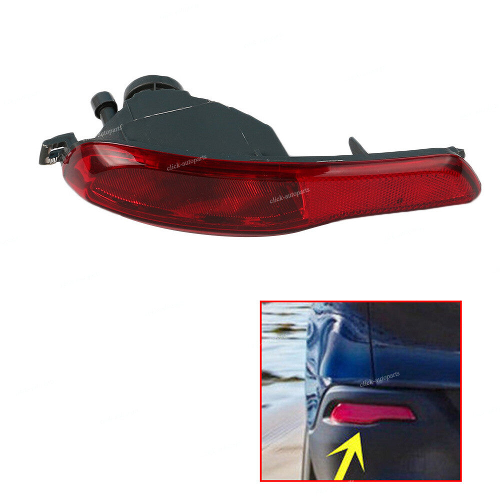 Rear Left Bumper Reflector Housing Fog Lamp Light Cover Fit for Jeep Cherokee 14-18