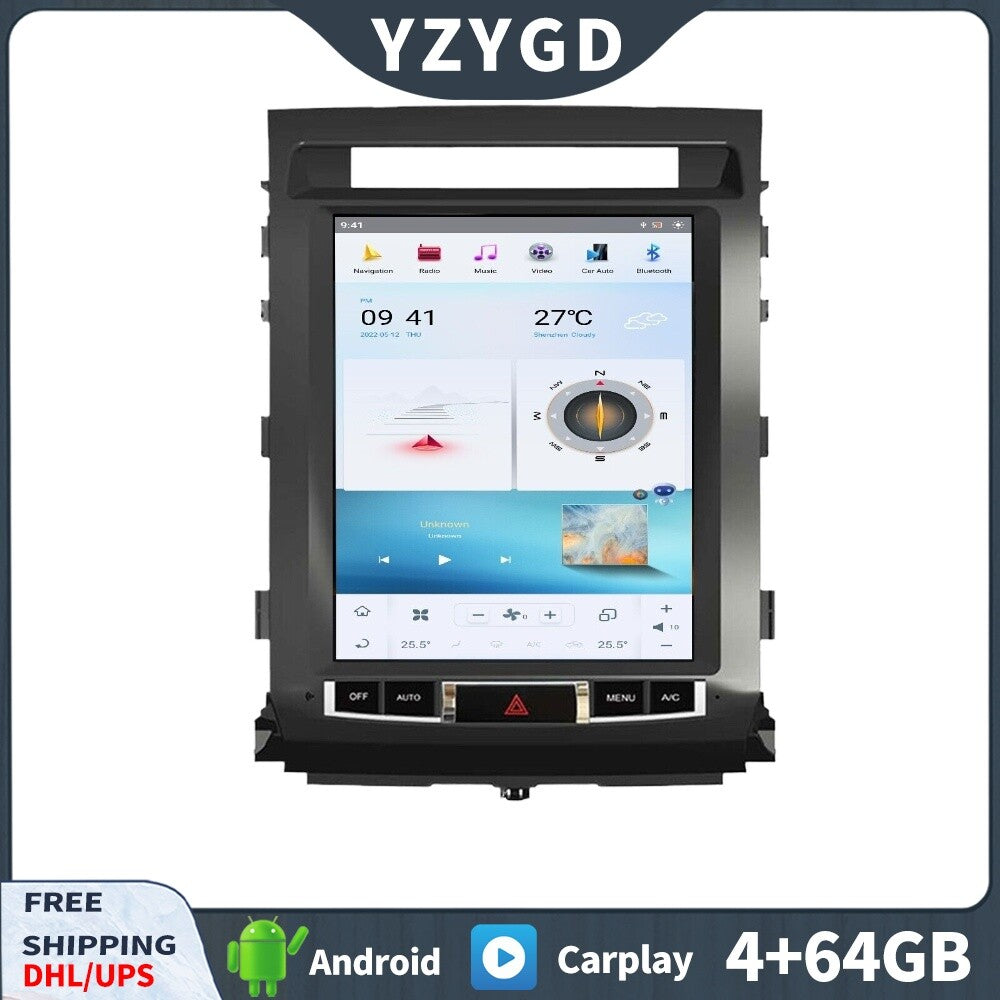 for Toyota for Land Cruiser LC200 2008-2015 CarPlay Receiver 2Din Car Radio Screen