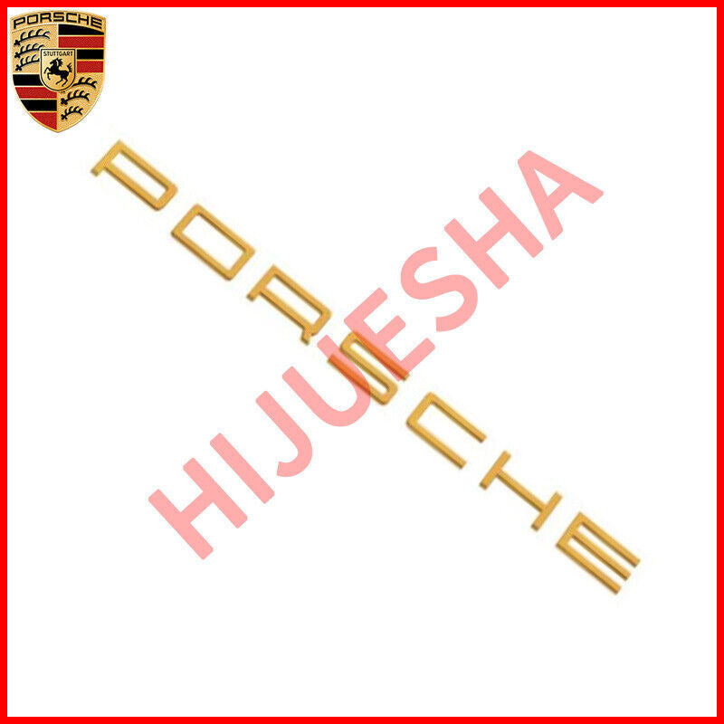 Gold Look P-O-R-S-C-H-E Letters Rear Badge Emblem Look Deck Lid 958-559-687-01