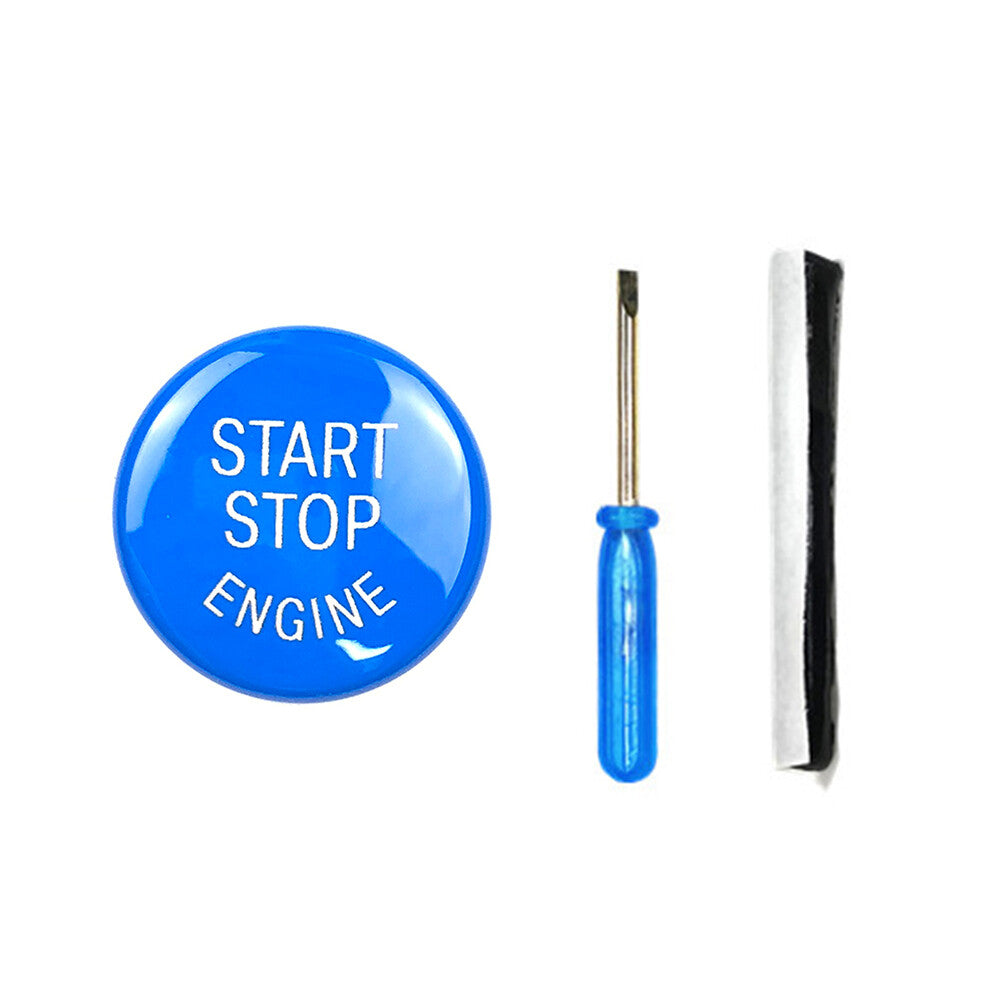 Motor Start Stop Button Abdeckung Fur for BMW E Chassis 1 3 5 Serie X1 X3 X5 Z4 Blau