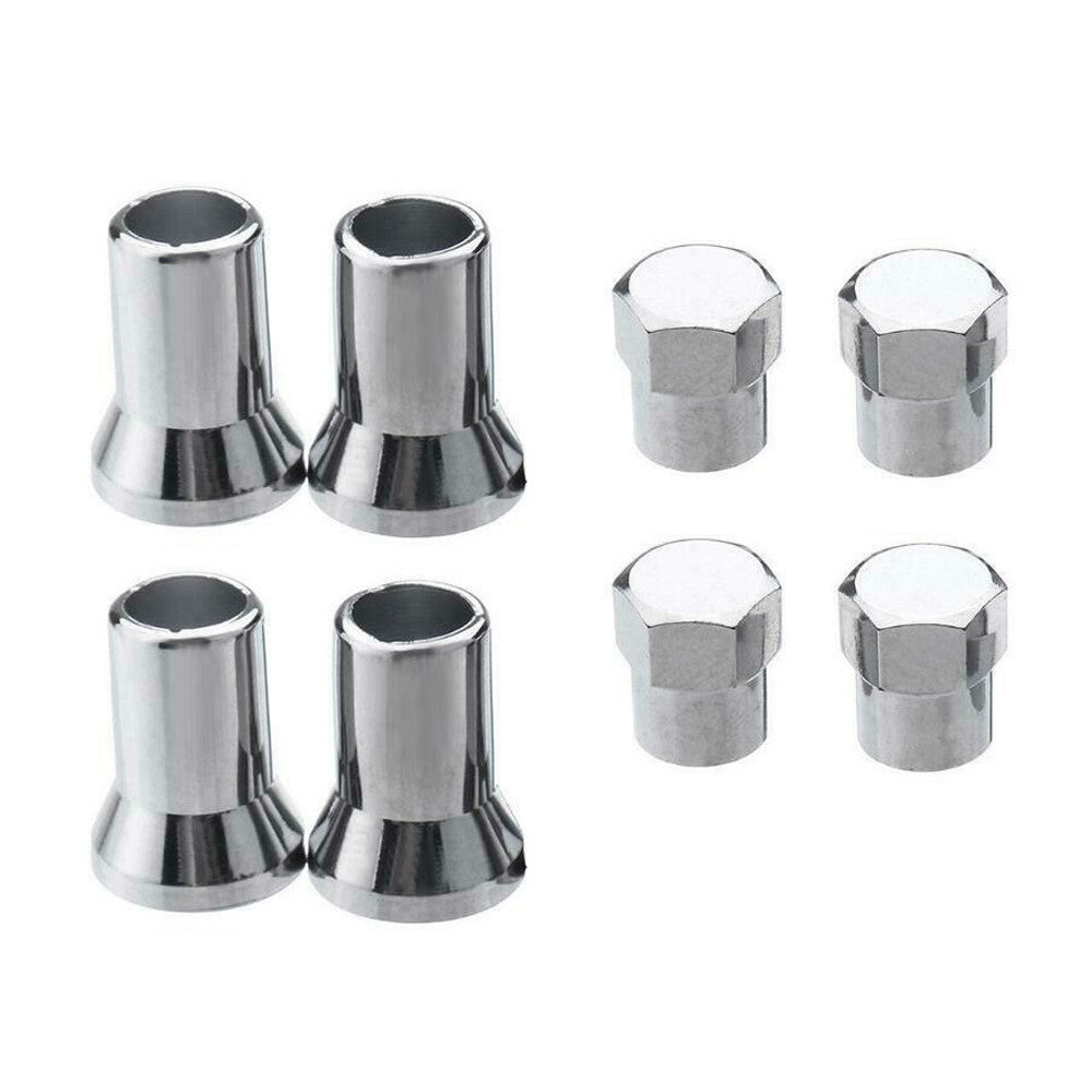 4Set Tire Valve Stem Cap Sleeve Cover Wheel Chrome For American Car Truck