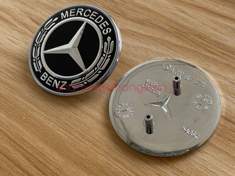 Suitable for Mercedes-Benz CLK CLS E ML GL front badge with black embroidered A2078170316