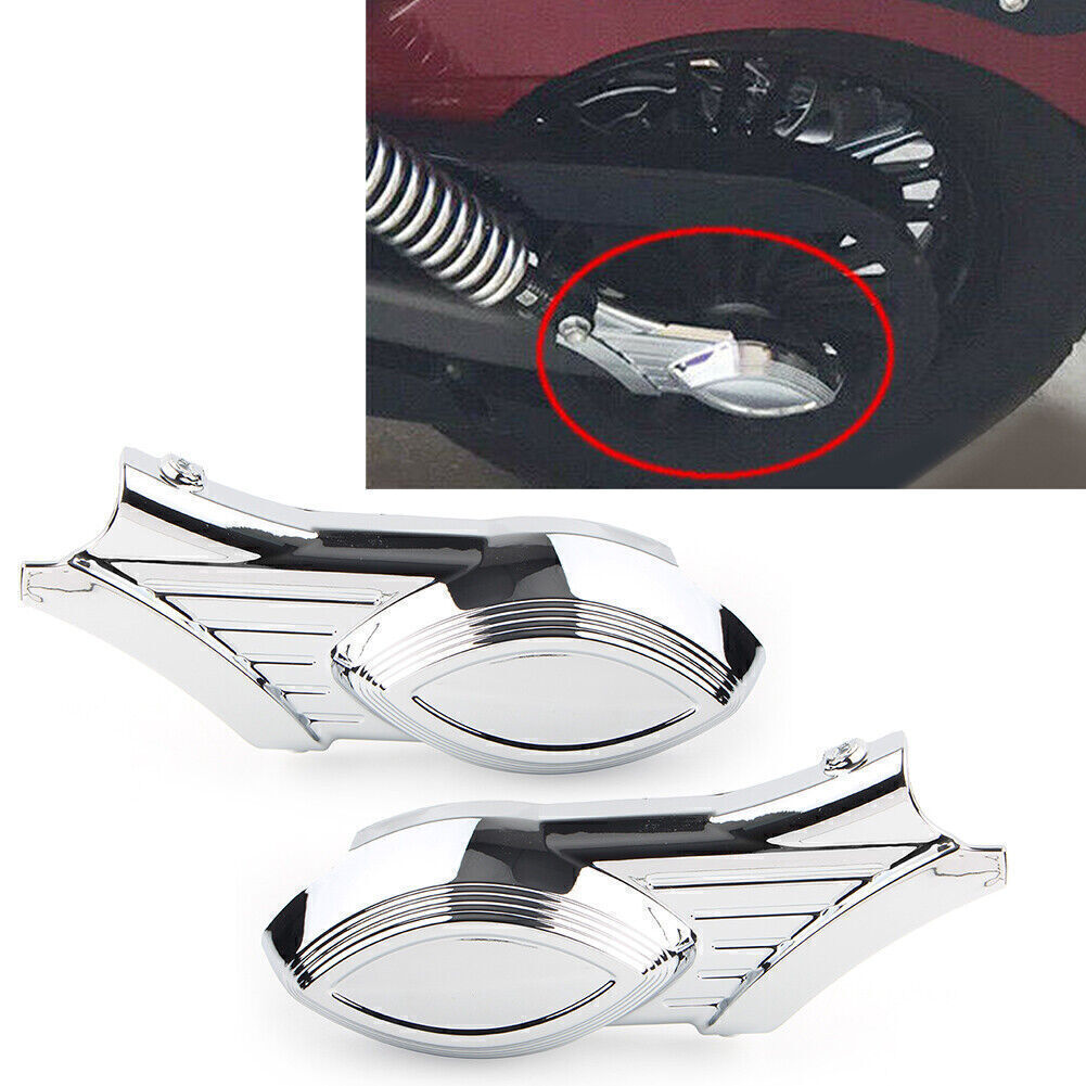 2pcs Rear Swingarm Axle Bolt Covers ABS Chrome Fit Indian Scout Models 2015-2016