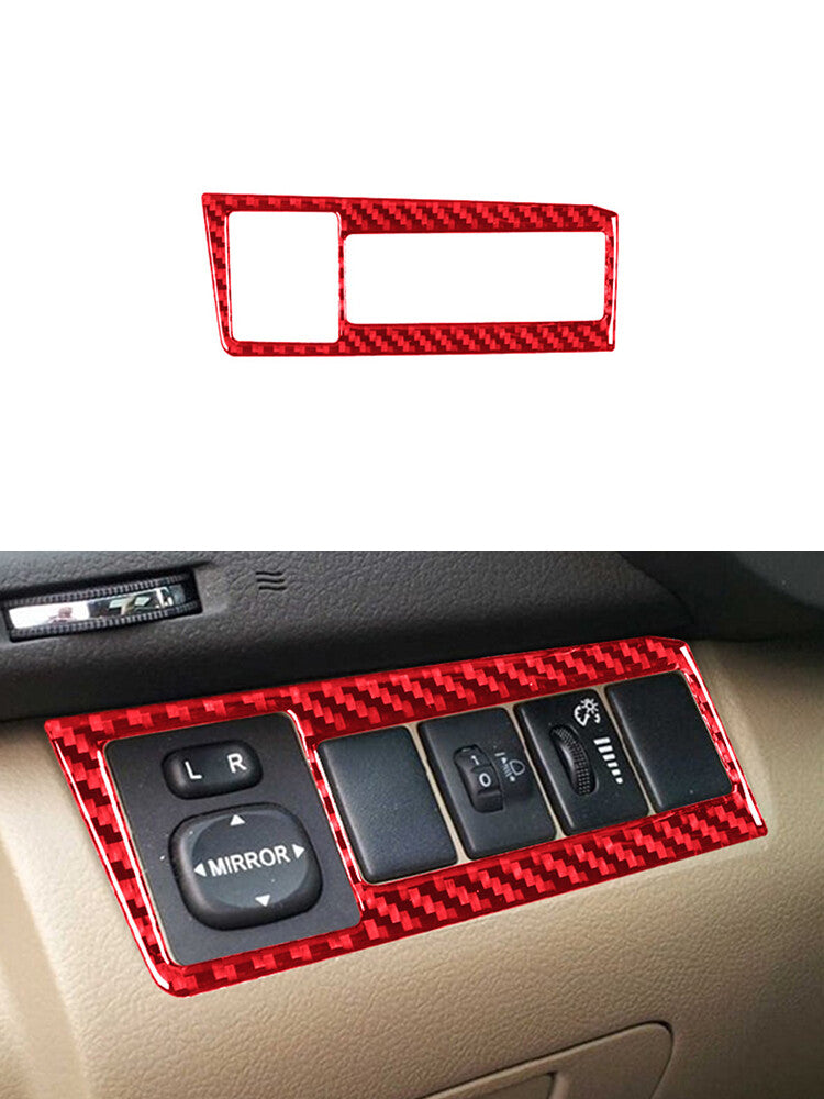 for Toyota Highlander 2008-2013 Rearview Mirror Control Buttons Trim Cover Red