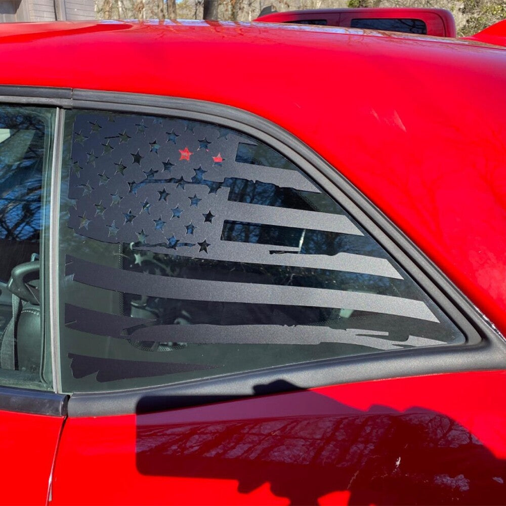 2pcs/set Flag PVC Sticker Rear Side Window Decal for Dodge for Challenger 08-24