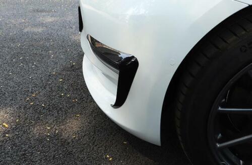 piano black Front Fog Light Lamp Eyebrow Spoiler Cover for Tesla Model 3 2017-23