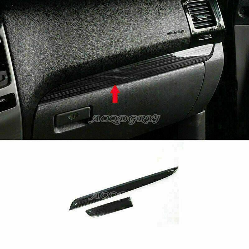 Black Steel Center Console Strip Panel Cover Trim For Prado LC/FJ120 2003-2009