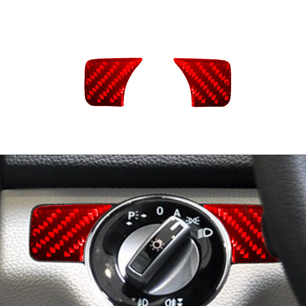Red Headlight Switch Decor Trim Cover for Mercedes Benz CLA 2014-2018 GLA 15-18