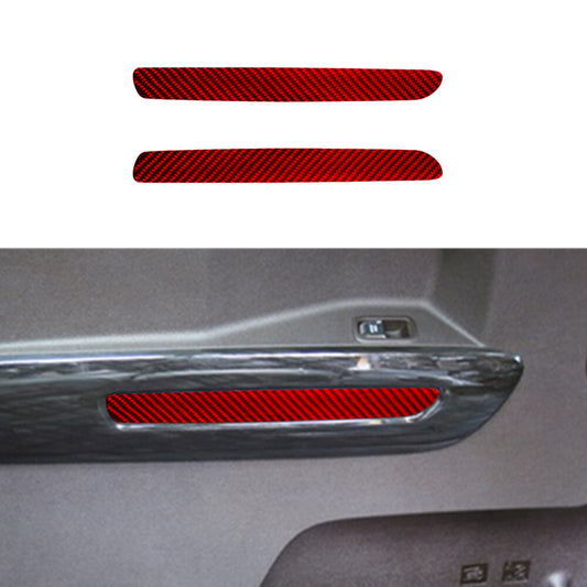 Red Carbon Fiber Rear Door Inner Panel Trim Cover for KIA Sedona 2015-2016