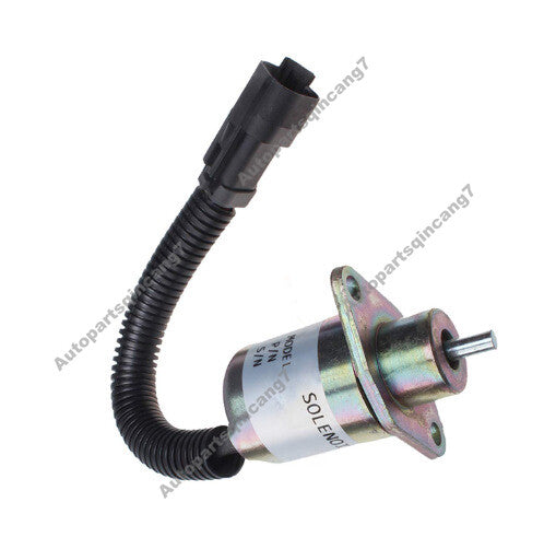 12V Fuel Shutoff Solenoid 173-1338 For Caterpillar CAT 236 246 248 252 262 287