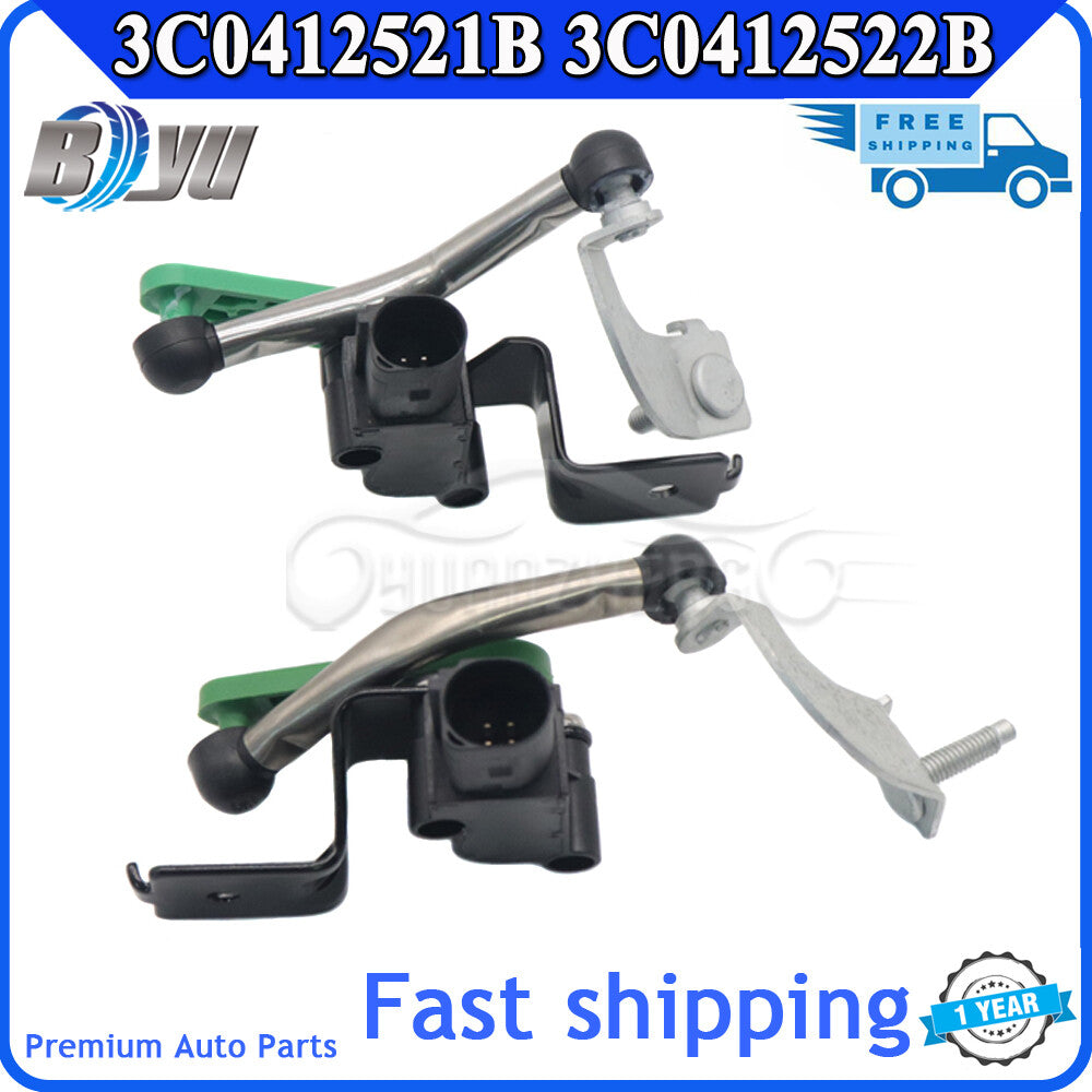 Front right and left headlight level sensors suitable for Volkswagen for Golf for Tiguan CC and for Audi Q3 (2 pieces, new)