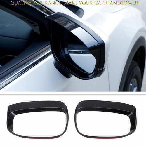 for Mazda CX-5 2017-24 Carbon Fiber Side Rear View Mirror Frame Molding Trim 2X