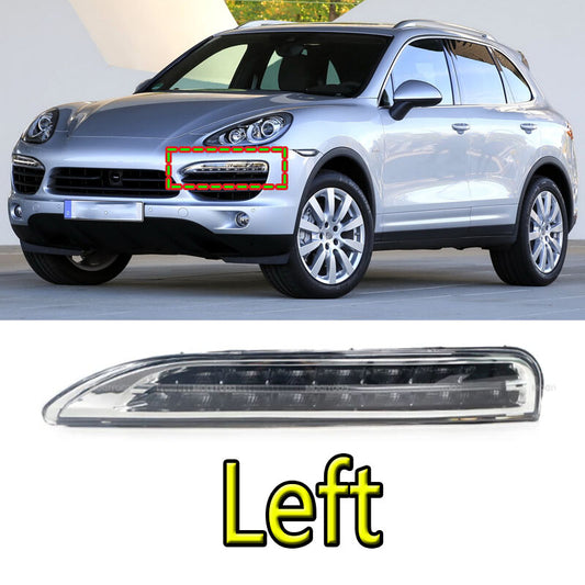 Left side: Applicable to for Porsche for Cayenne 2011-2014 front bumper daytime running lights (LED DRLs)