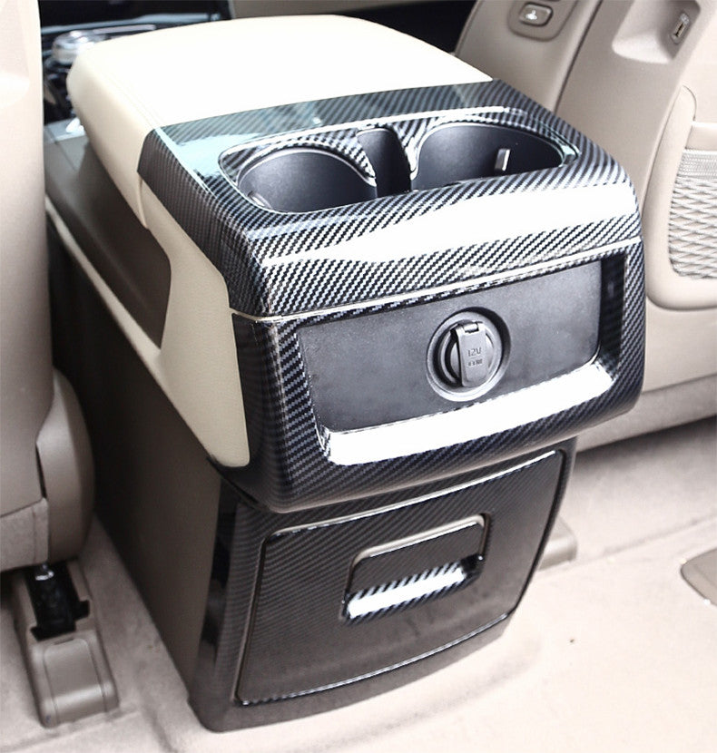 for Kia Carnival 2022-2023 Carbon Fiber Rear Air Outlet Anti-Kick Panel Trim kit