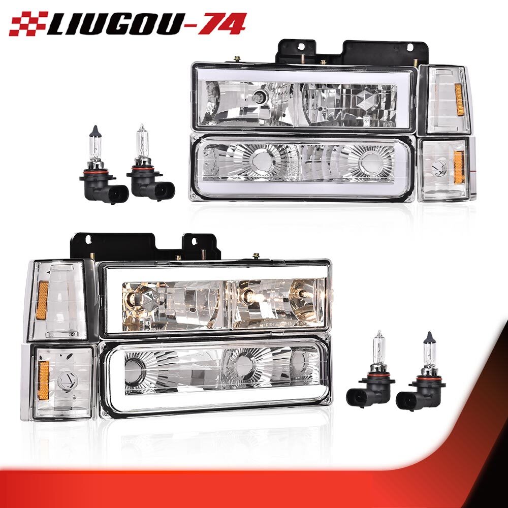 Suitable for 1994-1998 for GMC C10 C/K, transparent corner headlights/anti-collision lights (2-piece set)