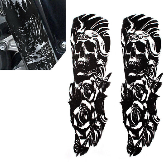 for Harley for Yamaha 175mm Front Fork Decal Medallion Nameplate Stickers Universal
