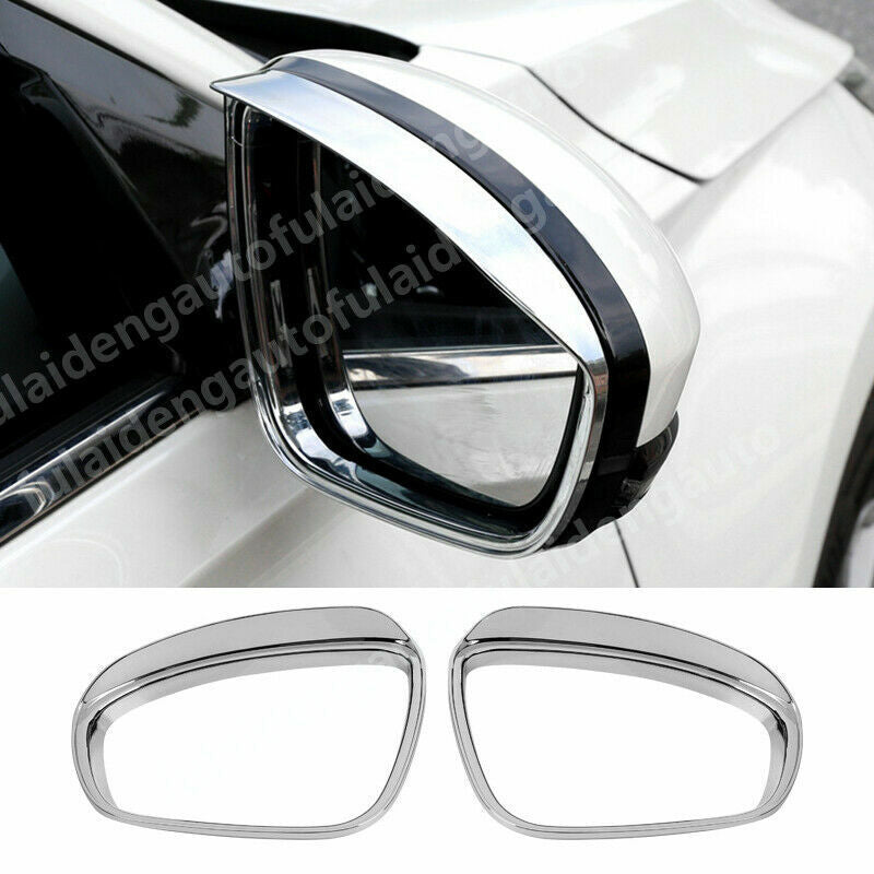 2For for Nissan Teana Altima 2019-2023 Chrome ABS Rearview Mirror Rain Eyebrow Frame