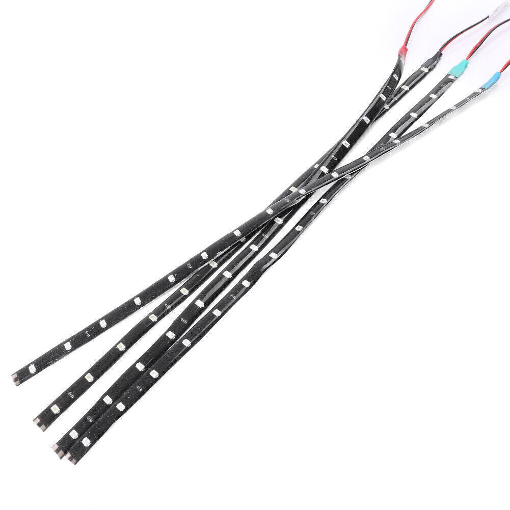 12V Universal White LED Strip Light 528 SMD Car Waterproof Flexible 15-LED Lamp
