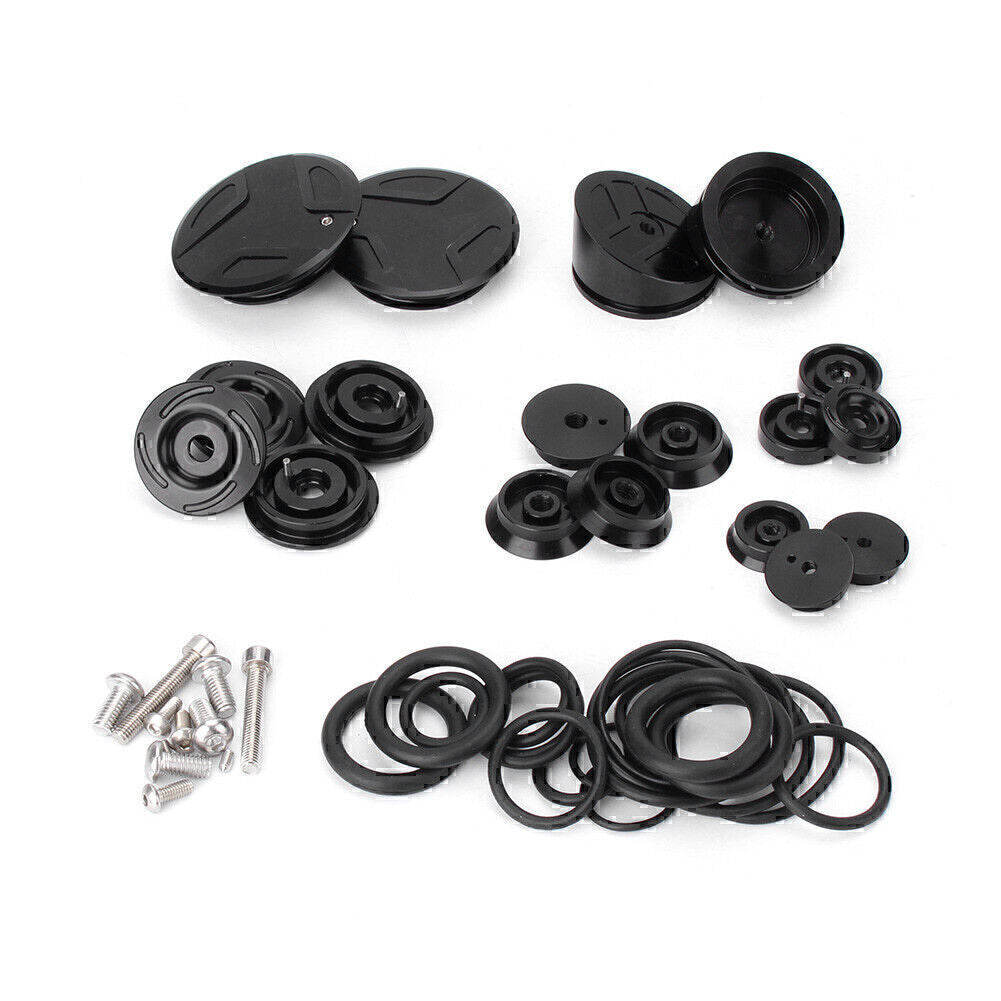 CNC Frame Hole Caps Cover Decoration Black Fit for BMW R1200GS ADV LC 2014 2015