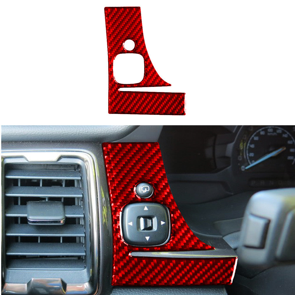 Red Carbon Fiber Speedometer Left Side Frame Cover Trim for Ford Ranger 2019-22