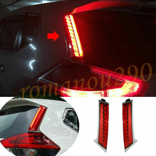 for Nissan Rogue X-Trail 2014-2020 Rear Window Side Lamps Led Brake Lights