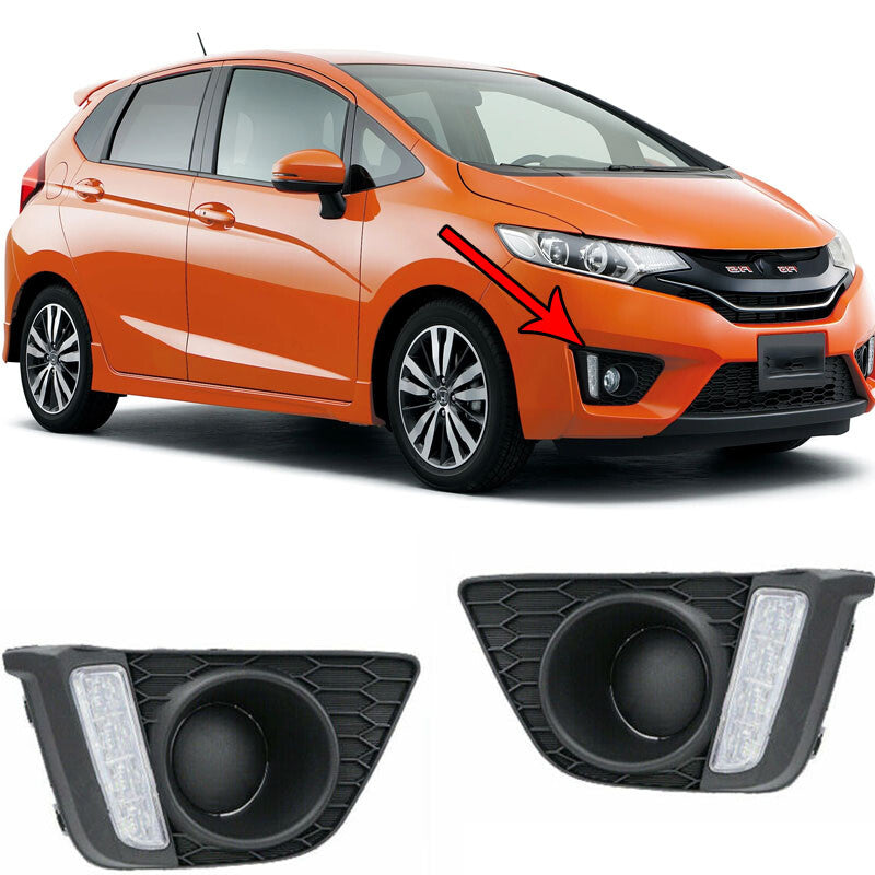 For 2015 2016 2017 for Honda Fit Jazz GK5 Pair Front Bumper Fog lamp frame