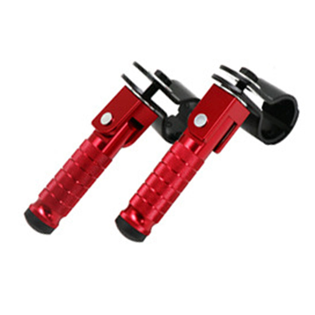 2pcs Red Motorcycle Folding Rear Footpeg Kit Footrests Foot Peg Pedals 30mm-32mm