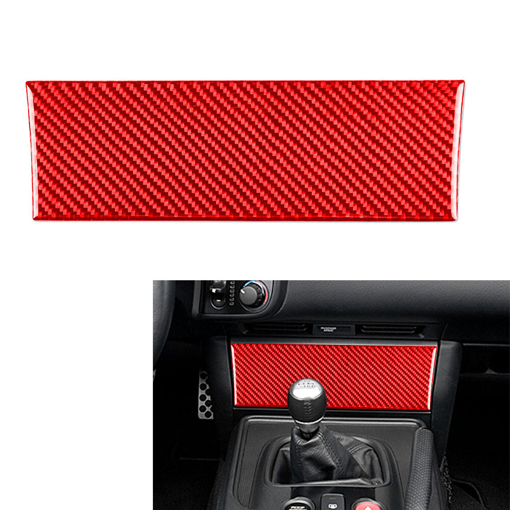 Center Radio Control Panel Cover Trim for Honda S2000 2004-2009 Carbon Fiber Red