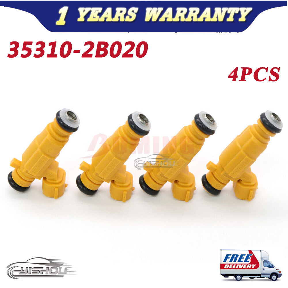 4X Fuel Injector 35310-2B020 Injection Nozzle for Kia 1.4 1.6 G4FG for Hyundai i20