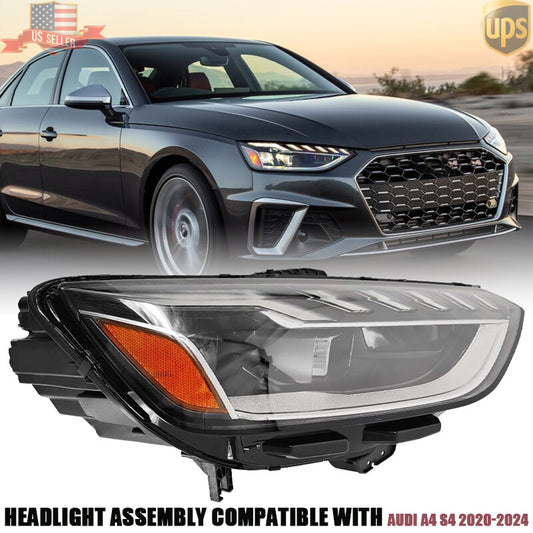 For 2020-2024 for Audi A4 2.0L S4 3.0L LED Headlight Assembly 8W0941034F Right Side