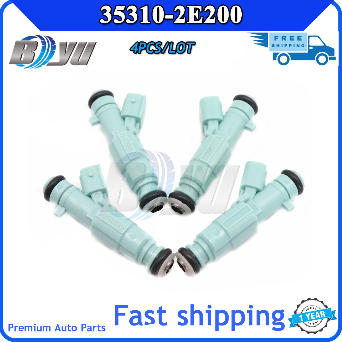 4Pcs NEW Fuel Injector Nozzles for HYUNDAI for ELANTRA 2011-2015 for Kia XI35 353102E200