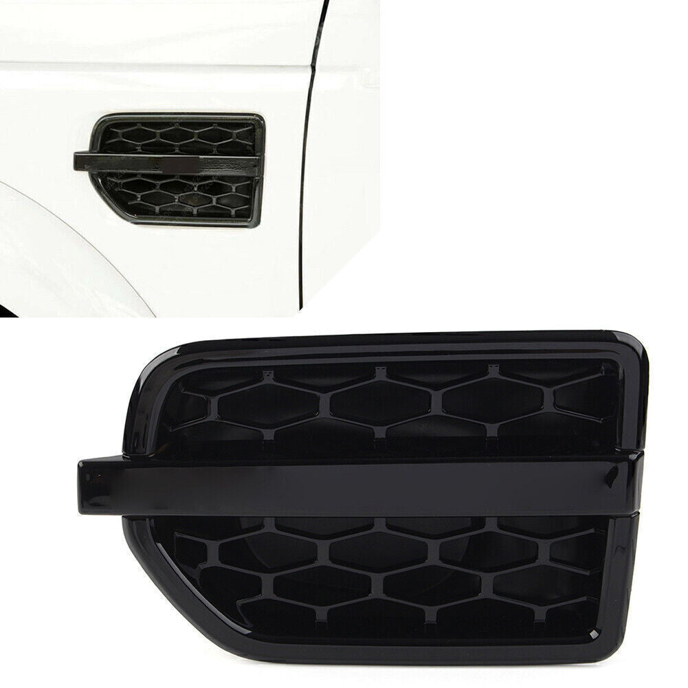 Front Grille Air Intake Fender Vent Grill Fit for Land Rover LR4 2010-16 Left Black