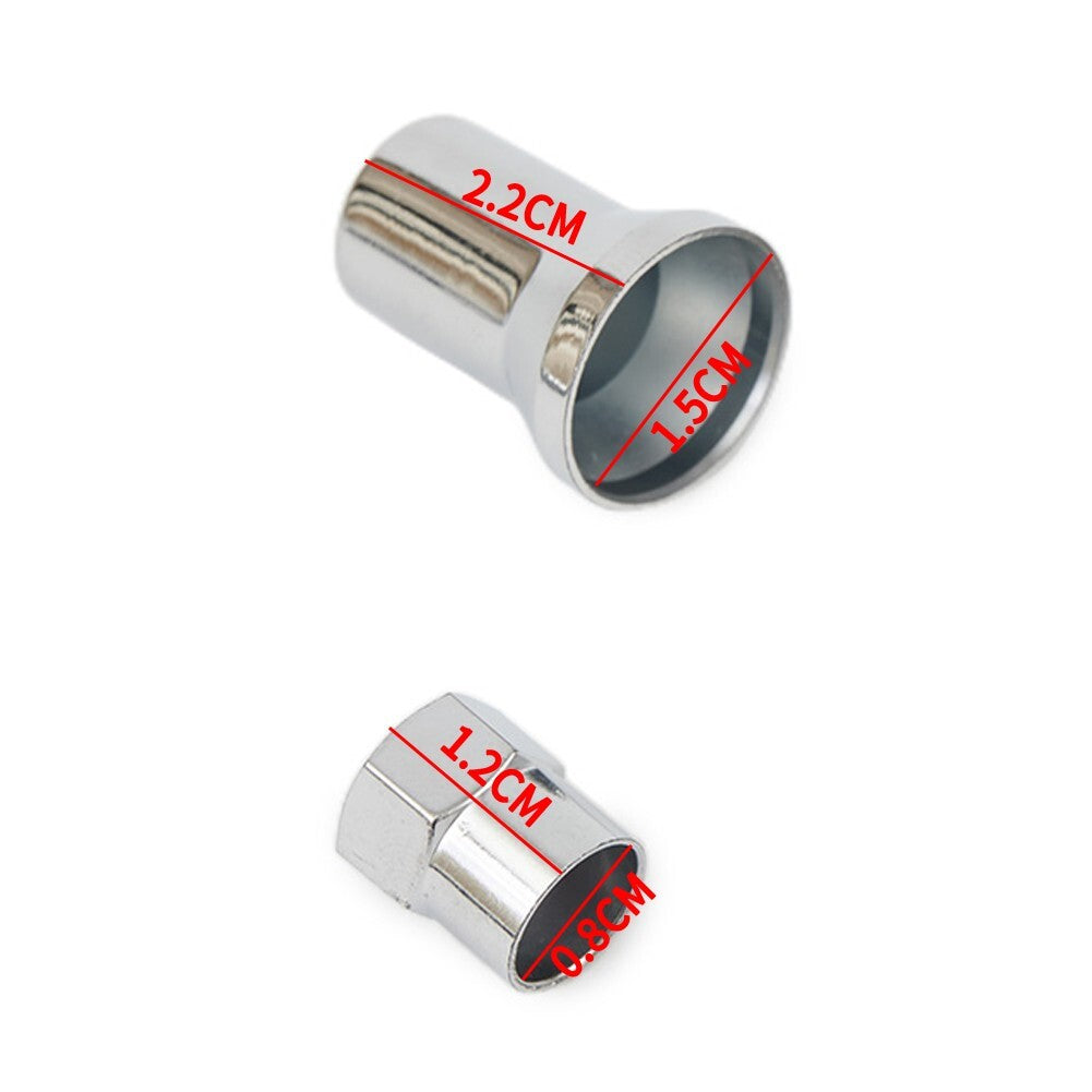 AU TR413 Chrome Car Truck Tire Wheel Tyre Valve Stem Hex-Caps- With Sleeve Cover