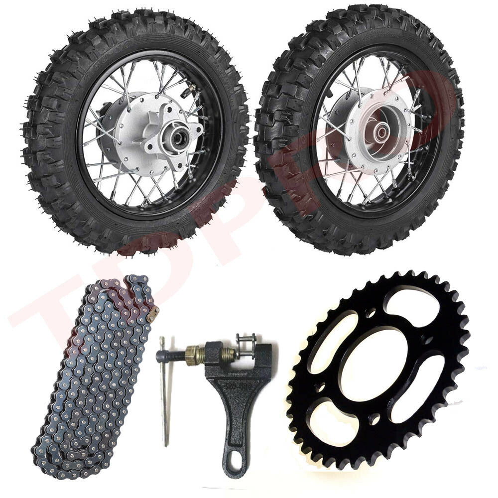 Front  Rear Wheel 2.50-10 Tyre Rim Drum Brake CRF50 TTR50 90cc 110cc Dirt Bike