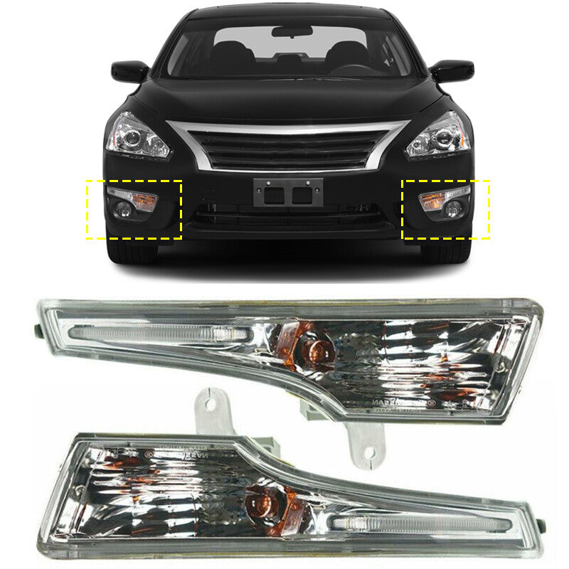 Left and right turn signals with plastic lenses suitable for Nissan Altima 2013-2014-2016.