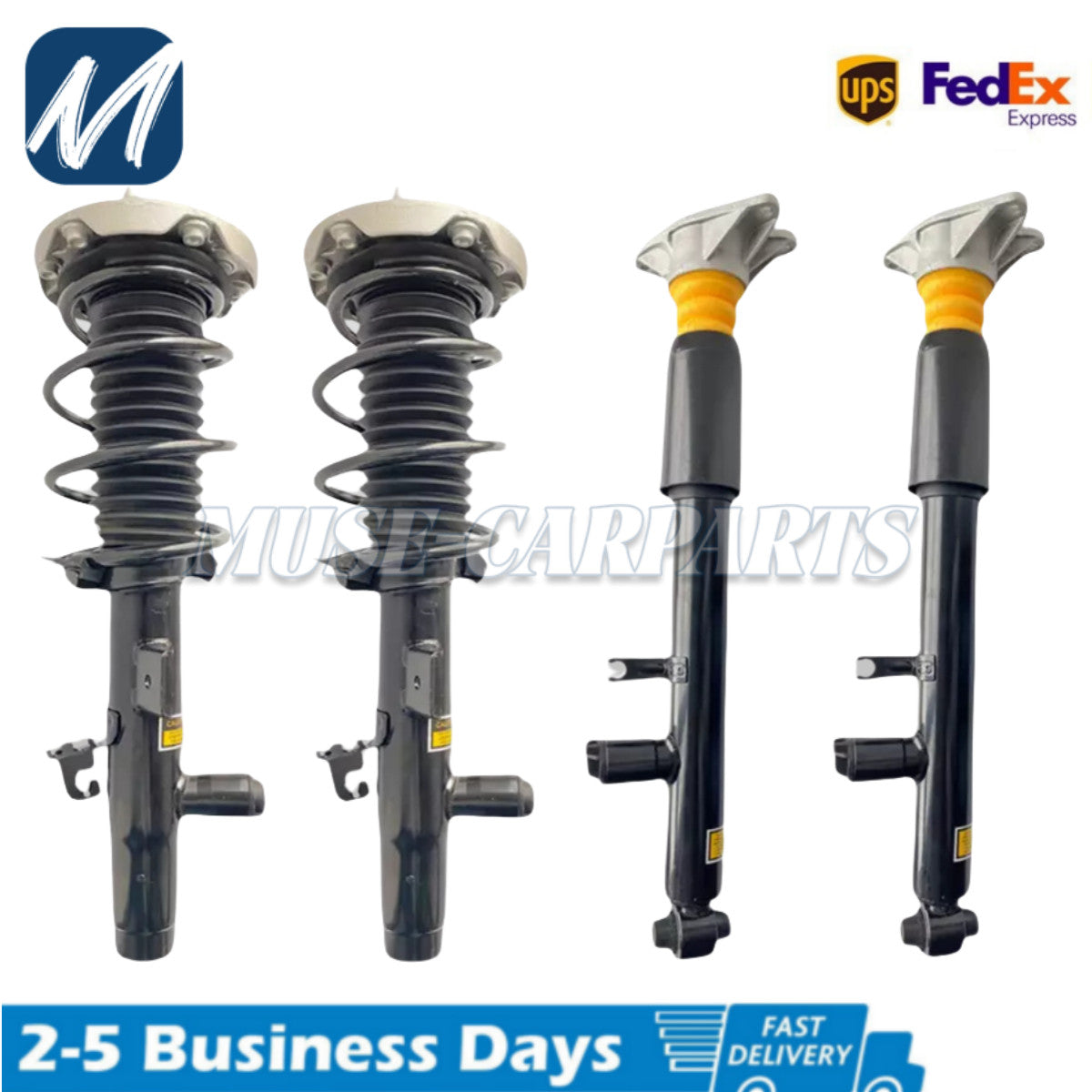 2-Piece Front Shock Strut Assembly with EDC for BMW E66, E65, 745Li, 750i, 760i, 760Li - Base