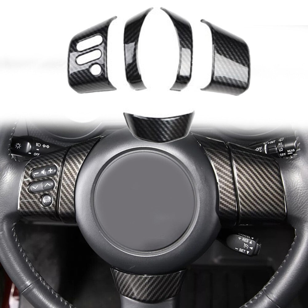 Steering Wheel ABS Carbon Fiber Cover Trim Bezel for Toyota FJ Cruiser 2007-21
