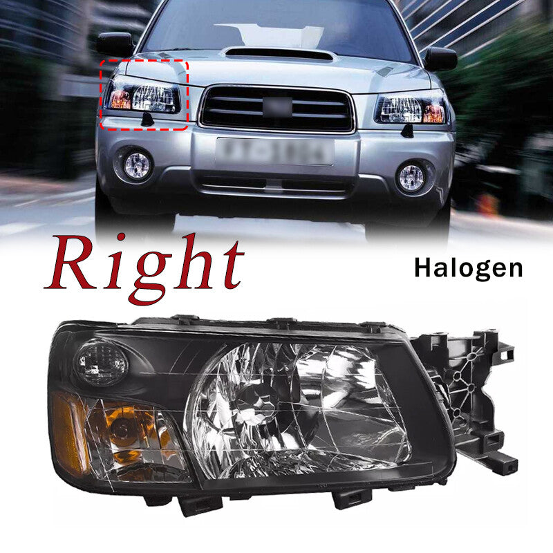 Halogen Headlight Right for Subaru Forester 2003 - 2004 (No Light Bulb)