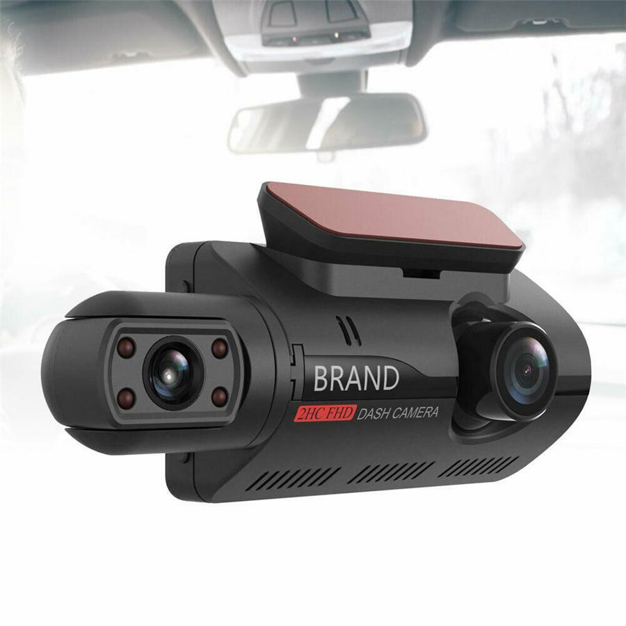 HD 1080P 3in Dual Lens HD Car DVR Rearview Video Dash Cam Recorder Camera