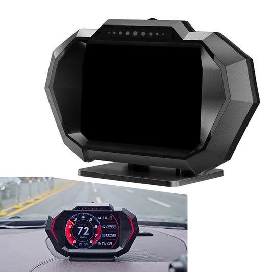 OBD2+GPS HUD P24 Car Head Up Display On Board Computer Speedometer Slope Meter
